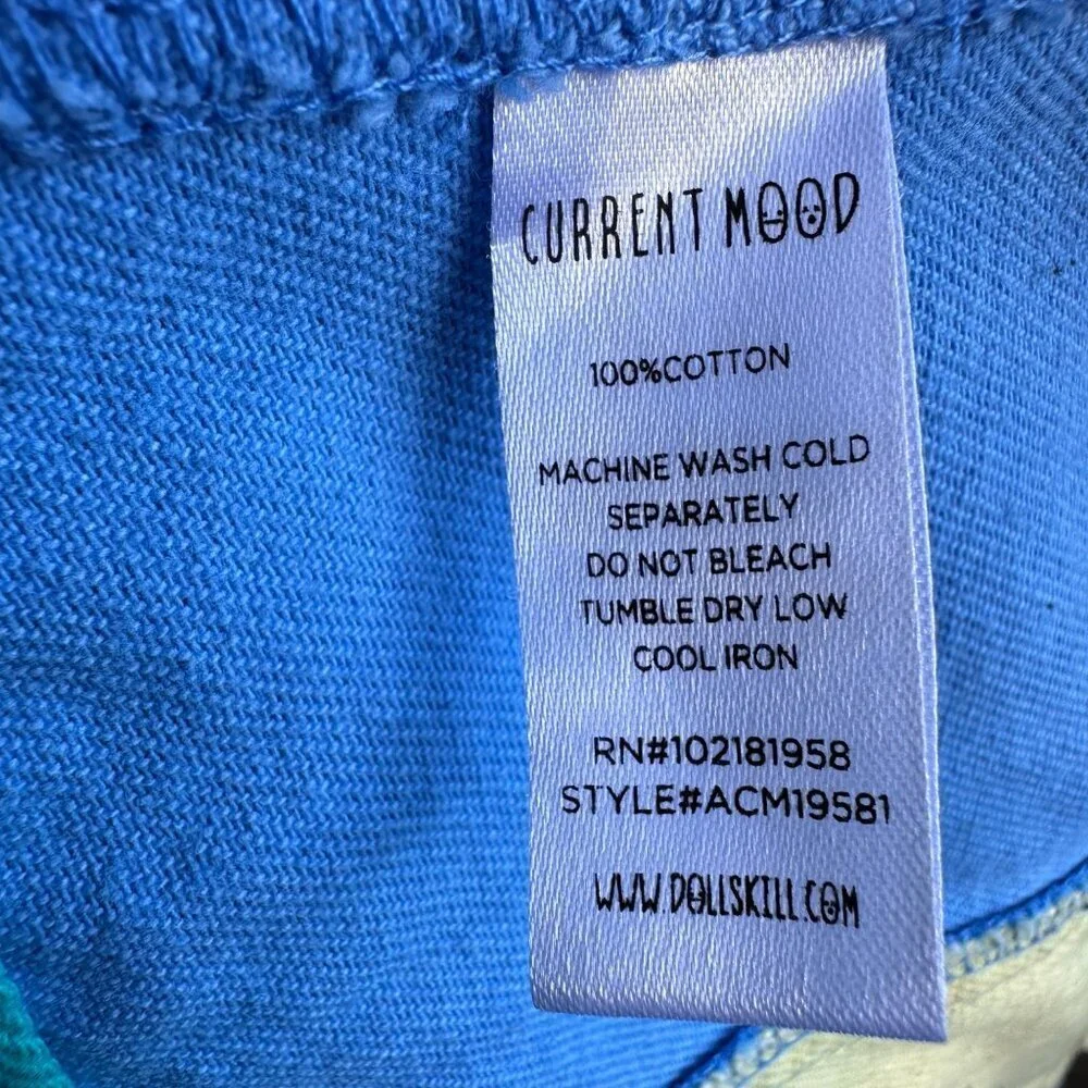 Current Mood Vintage 80’s Colorblock Denim Cropped Jacket Size M - Picture 8 of 9